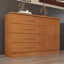 Cômoda Barcelona 1 Porta 4 Gavetas Cinamomo - Tcil Móveis Cômoda Barcelona 1 Porta 4 Gavetas Cinamomo - Tcil Móveis