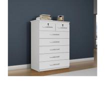 Cômoda Barcelona Branco Com 7 Gavetas Benetil Cômoda Barcelona Branco Com 7 Gavetas Benetil