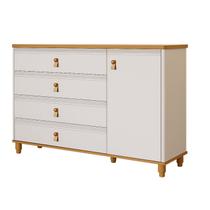 Cômoda Bebê Amora 4 gavetas 1 porta 100% MDF Permobili -