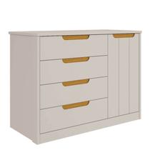 Cômoda Bebê Caramelo 04 gavetas 01 porta 100% MDF Permobili - Cômoda Bebê Caramelo 04 gavetas 01 porta 100% MDF Permobili -