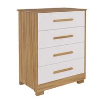 Cômoda Bebê Charlô 4 Gavetas MDF Corrediças Telescópicas Peroba - Cômoda Bebê Charlô 4 Gavetas MDF Corrediças Telescópicas Peroba -