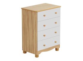 Comoda Bebe Moveis Peroba Junior simples 04 gavetas MDF