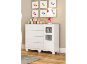Cômoda Bebe Moveis Peroba Uli 04 Gavetas 01 porta 100% MDF Cômoda Bebe Moveis Peroba Uli 04 Gavetas 01 porta 100% MDF