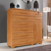 Cômoda Bela Plus 8 Gavetas E 1 Porta Cinamomo