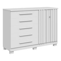 Cômoda Bella 5 Gavetas com Sapateira 100% MDF ACP Móveis - Cômoda Bella 5 Gavetas com Sapateira 100% MDF ACP Móveis -