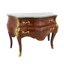 Cômoda Bombê 120cm Madeira Radica Bronze Luxo