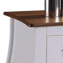 Cômoda Bombê 3 Gavetas 1023 Linz Móveis - Branco/Imbuia Glazer