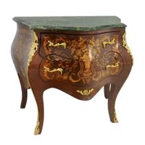 Cômoda Bombê Clássica Madeira Marchetaria Luxo