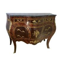 Cômoda Bombê Maciça Marhcetaria Nobre com Bronze Luxo Cômoda Bombê Maciça Marhcetaria Nobre com Bronze Luxo