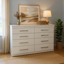 Cômoda Branca Grande 8 Gavetas Quarto Casal ou Solteiro Cômoda Branca Grande 8 Gavetas Quarto Casal ou Solteiro