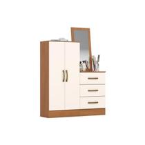 Cômoda Briz B700 c/2 Portas e 3 Gavetas Cinamomo/Off Henn Cômoda Briz B700 c/2 Portas e 3 Gavetas Cinamomo/Off Henn