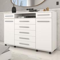 Cômoda Buenos Aires 7 Gavetas Branco - Panorama Móveis Cômoda Buenos Aires 7 Gavetas Branco - Panorama Móveis