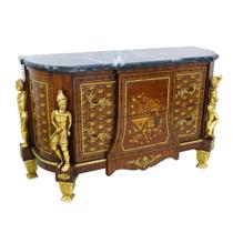 Cômoda Buffet Esculturas Bronze Laterais Marquiterrie Luxo Cômoda Buffet Esculturas Bronze Laterais Marquiterrie Luxo