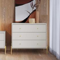Cômoda c/ 3 Gavetas Jasper 90 cm - Braco Gloss c/ Dourado Cômoda c/ 3 Gavetas Jasper 90 cm - Braco Gloss c/ Dourado