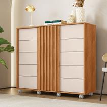 Cômoda Caemmun Pegasus Ripado 2 Portas e 5 Gavetas