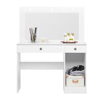 Comoda Camarim Bella 2 Gavetas Branco Acetinado com Espelho - Moval