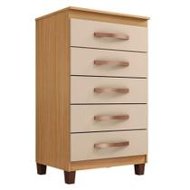 Cômoda Cannes 5 Gavetas Carvalho Americano Off White - Incorplac Cômoda Cannes 5 Gavetas Carvalho Americano Off White - Incorplac