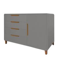 Cômoda Capri Com Porta Puppi Móbile Cinza Cômoda Capri Com Porta Puppi Móbile Cinza