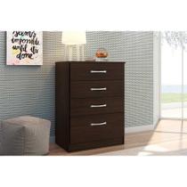 Cômoda Casal Astral 4 Gavetas Ébano - Demóbile Cômoda Casal Astral 4 Gavetas Ébano - Demóbile