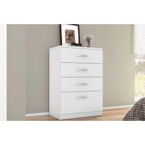Cômoda Casal Astral c/ 4 Gavetas Branco - Demóbile