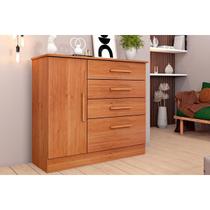 Cômoda Casal Chicago c/ 1 Porta e 4 Gavetas Cinamomo - Tcil Móveis Cômoda Casal Chicago c/ 1 Porta e 4 Gavetas Cinamomo - Tcil Móveis