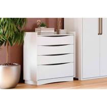 Cômoda Casal Complet M260 c/ 4 Gavetas Branco - Kappesberg