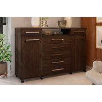 Cômoda Casal London 1 Nicho + 7 Gavetas Ébano - Demóbile Cômoda Casal London 1 Nicho + 7 Gavetas Ébano - Demóbile