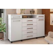 Cômoda Casal London c/ 2 Portas e 7 Gavetas Branco - Demóbile Cômoda Casal London c/ 2 Portas e 7 Gavetas Branco - Demóbile