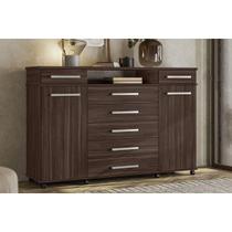 Cômoda Casal London c/ 2 Portas e 7 Gavetas Cafe Touch - Demóbile
