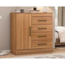 Cômoda Casal Montevideu c/ 1 Porta e 4 Gavetas Amêndola - Demóbile