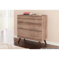 Cômoda Casal RT 3018 c/ 3 Gavetas Rustico - Movelbento