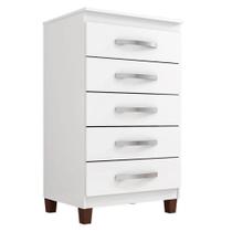 Cômoda Catar 5 Gavetas Branco - Incorplac Cômoda Catar 5 Gavetas Branco - Incorplac