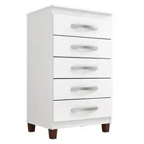 Cômoda Catar 5 Gavetas Branco - Incorplac Cômoda Catar 5 Gavetas Branco - Incorplac