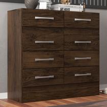 Cômoda Central 8 Gavetas Cor Cacau