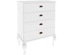Cômoda clássica 4 gavetas - Branco Cômoda clássica 4 gavetas - Branco