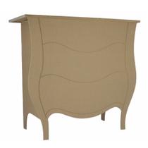 Cômoda Clássica Bombe C/ 3 Gavetas - Painel Decorativo Festa