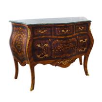 Cômoda Classica Europeu Marchetaria Fino Acabamento Luxo