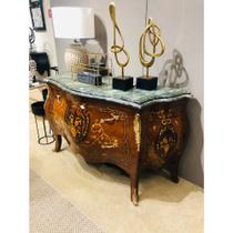 Cômoda Classico Marmore Duplo Verde Alpi Madeira Luxo