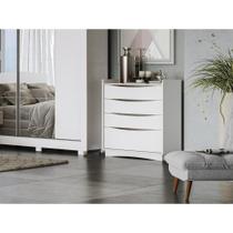 Cômoda com 3 Gavetas e 1 Gavetão - Branco