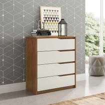 Cômoda com 4 Gavetas Átria Amêndola Touch Off White Demóbile Cômoda com 4 Gavetas Átria Amêndola Touch Off White Demóbile