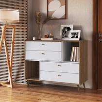 Cômoda com 4 gavetas e 2 nichos 110CM