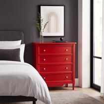 Cômoda com 4 Gavetas Larga Amsterdã