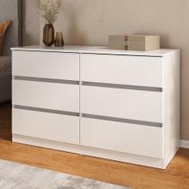 Cômoda com 6 Gavetas 120cm Multimóveis MP4396 Cômoda com 6 Gavetas 120cm Multimóveis MP4396