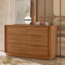 Cômoda com 6 Gavetas Giardino Nogueira Touch Demóbile
