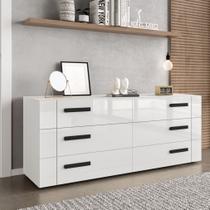 Cômoda com 6 Gavetas Lisboa Branco Politorno
