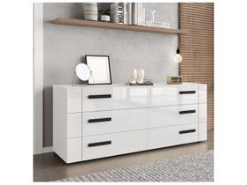 Cômoda com 6 Gavetas Lisboa Branco Politorno