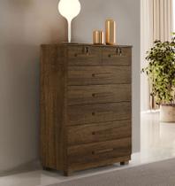 Cômoda Com 7 Gavetas Barcelona Cor Imbuia Benetil