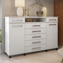 Cômoda com 7 Gavetas London Branco Demóbile Cômoda com 7 Gavetas London Branco Demóbile