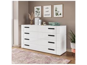 Cômoda com 8 Gavetas Lisboa Branca Politorno Cômoda com 8 Gavetas Lisboa Branca Politorno