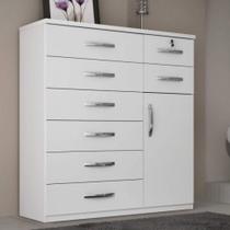 Cômoda Com Chave 1 Porta 8 Gavetas Benetil Móveis